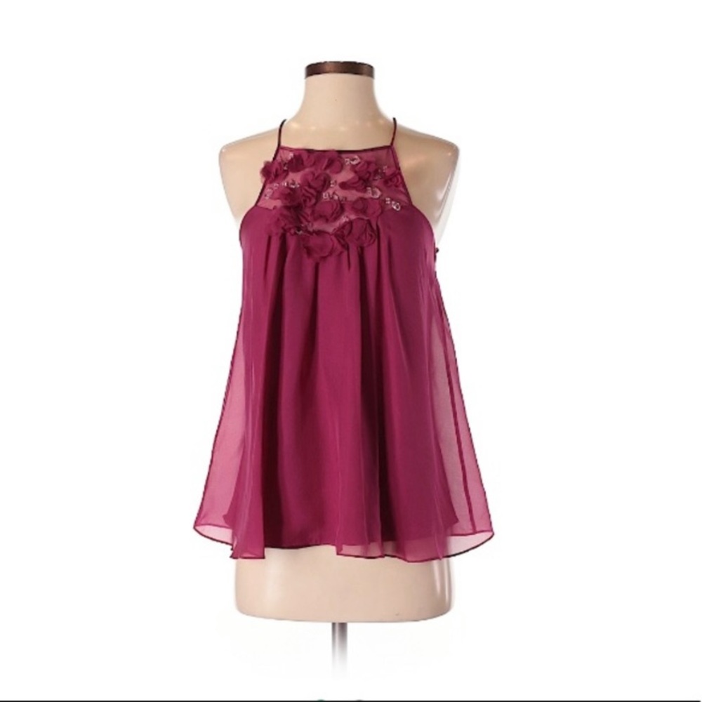 Rebecca Taylor Silk Embellished Camisole